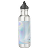 Monogram Initiaal Script Holographic Modern Waterfles (Links)