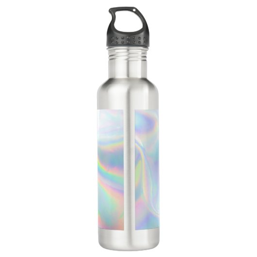 Monogram Initiaal Script Holographic Modern Waterfles (Achterkant)
