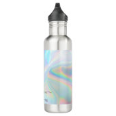 Monogram Initiaal Script Holographic Modern Waterfles (Rechts)
