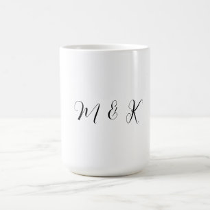Monogram Initiaal Script Huwelijksgeschenk Feest F Koffiemok