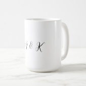 Monogram Initiaal Script Huwelijksgeschenk Feest F Koffiemok (Voorkant rechts)