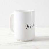 Monogram Initiaal Script Huwelijksgeschenk Feest F Koffiemok (Voorkant links)