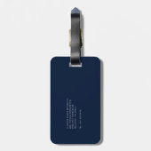 Monogram Initiaal Script Naam Retouradres Bagagelabel (Achterkant verticaal)