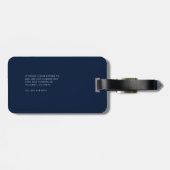 Monogram Initiaal Script Naam Retouradres Bagagelabel (Achterkant horizontaal)