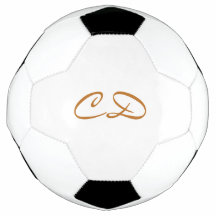 Monogram initiaal script voetbal