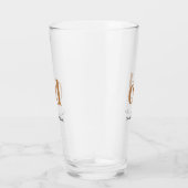 Monogram initiaal script zwart goud glas (Rechts)
