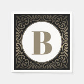 Monogram Initiaal Servet (Voorkant)