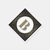 Monogram Initiaal Servet (Hoek)