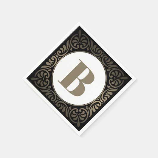 Monogram Initiaal Servet (Hoek)