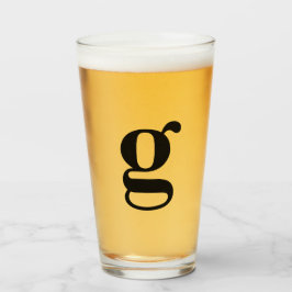 Monogram Initiaal Simple Ber Glas