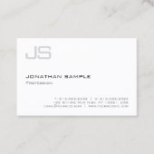 Monogram Initiaal Simple Professional Moderne Visitekaartje (Voorkant)