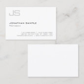 Monogram Initiaal Simple Professional Moderne Visitekaartje (Voorkant / Achterkant)
