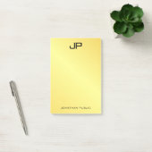 Monogram Initiaal Sjabloon Gold Kijk verticaal Post-it® Notes (Kantoor)