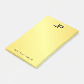 Monogram Initiaal Sjabloon Gold Kijk verticaal Post-it® Notes (Schuin)