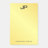 Monogram Initiaal Sjabloon Gold Kijk verticaal Post-it® Notes (Voorkant)