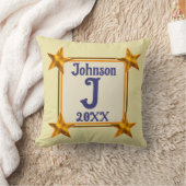 Monogram Initiaal Ster Trouw- en Inwoning Geschenk Kussen (Deken)