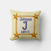 Monogram Initiaal Ster Trouw- en Inwoning Geschenk Kussen (Voorkant)