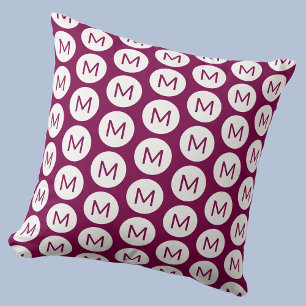 Monogram Initiaal Steunpatroon Gepersonaliseerd Ro Kussen