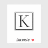 Monogram Initiaal Sticker (Vel)