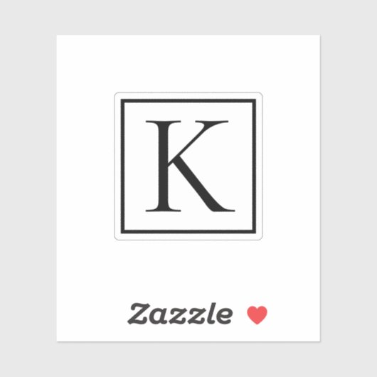 Monogram Initiaal Sticker (Vel)