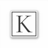 Monogram Initiaal Sticker (Voorkant)