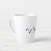 Monogram Initiaal, Stijlvol Script be cadeau, Latte Mok (Linkerhoek)
