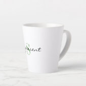 Monogram Initiaal, Stijlvol Script be cadeau, Latte Mok (Rechterhoek)