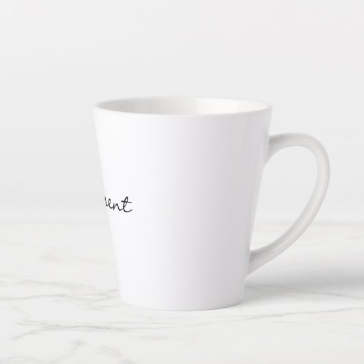 Monogram Initiaal, Stijlvol Script be cadeau, Latte Mok (Rechts)