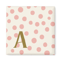 Monogram Initiaal Stippenpatroon