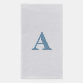 Monogram Initiaal Stof Blauw Elegante Aangepaste N Servet (Voorkant)