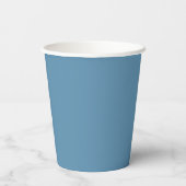 Monogram Initiaal Stof Blauw Witte Aangepaste Kleu Papieren Bekers (Achterkant)