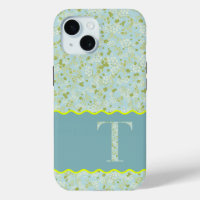 MONOGRAM INITIAAL T ACQUA LITTLE FLOWERS