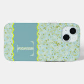 MONOGRAM INITIAAL T ACQUA LITTLE FLOWERS Case-Mate iPhone CASE (Achterkant (horizontaal))