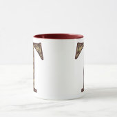 Monogram Initiaal T Elegante Vintage Bloem Mok (Midden)
