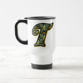 Monogram Initiaal T Madeliefjes Bloemkunst Reisbeker (Links)