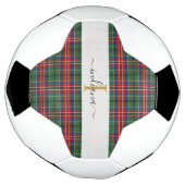 Monogram Initiaal Tartan speldenscriptnaam Voetbal (Gedraaid)