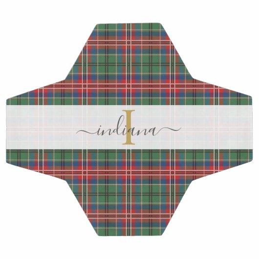 Monogram Initiaal Tartan speldenscriptnaam Voetbal (Enkel)