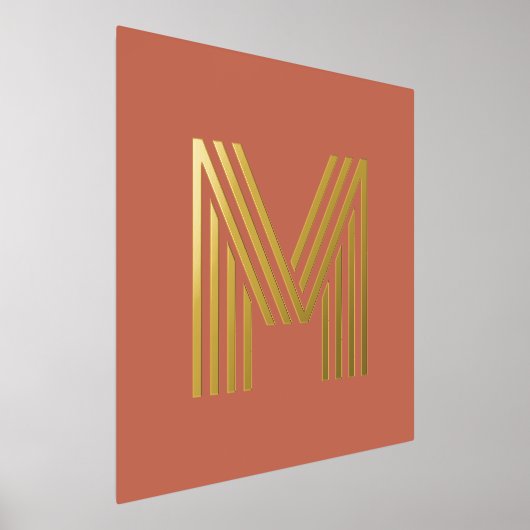 Monogram initiaal terracotta om het even welke kle folie afdrukken (Laagn)