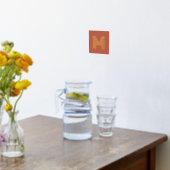 Monogram initiaal terracotta om het even welke kle folie afdrukken (Laag (Keuken))