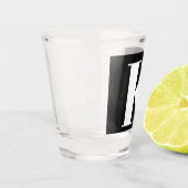 Monogram Initiaal Trouwfeest Bruidsfeest Cadeau Fa Shot Glas (Links)