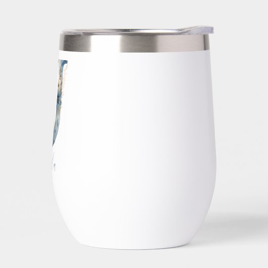 Monogram Initiaal U Blue Floral Waterverf Gift Haa (Links)