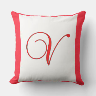 Monogram Initiaal V Vierkante Pluche Tuin- en terr Buitenkussen