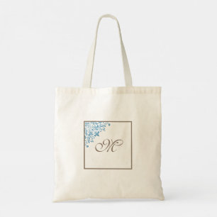 Monogram Initiaal van het Franse Blauwe Vleur de L Tote Bag
