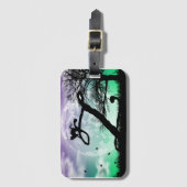 Monogram Initiaal van Moon en Cat Z Bagagelabel (Voorkant (verticaal))