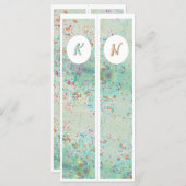 Monogram Initiaal verf spat twee Bladwijzer (Voorkant / Achterkant)