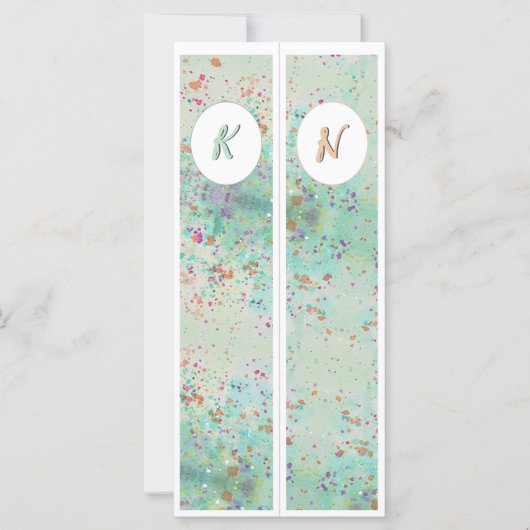 Monogram Initiaal verf spat twee Bladwijzer (Voorkant)