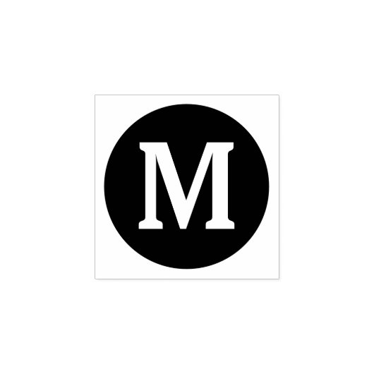 Monogram Initiaal Vet Aangepaste naam Verlegant Ee Rubberstempel (Afrduk)