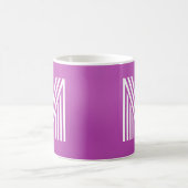 Monogram Initiaal Vet Violet Paars en Wit Koffiemok (Center)