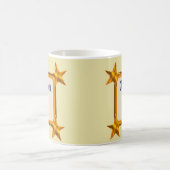 Monogram Initiaal Vetgedrukte Gouden Ster Achterna Koffiemok (Center)