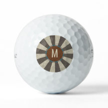 Monogram Initiaal Vintage Retro Zonneuitbarsting 